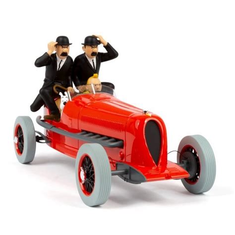 Tintin Statue The Red Racing Car Moulinsart Resin Xfueru