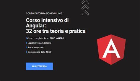 Corso Intensivo Di Angular 32 Ore Tra Teoria E Pratica