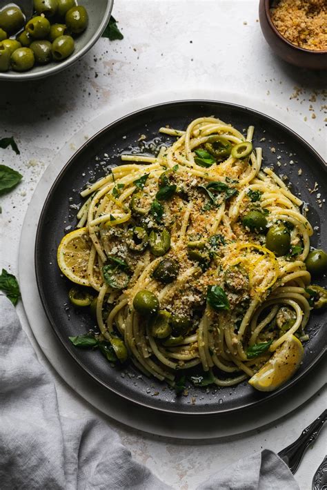 Green Olive Pasta With Toasted Lemon Breadcrumbs Recipe Cart