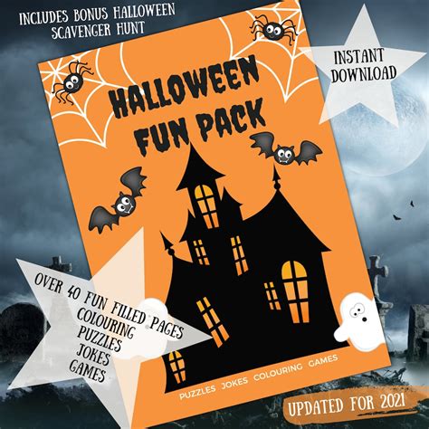 Halloween Fun Pack For Kids Over 40 Pages Of Halloween Puzzles