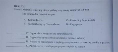 Paki Answer Po Ng Tama Pls I Brainlist Ko Kayo Kong Tama Ang Sagot Nyo