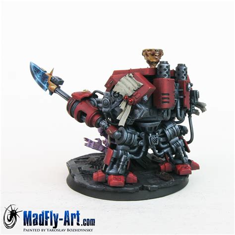 Blood Angels Librarian Dreadnought Madfly Art Miniature Painting Studio