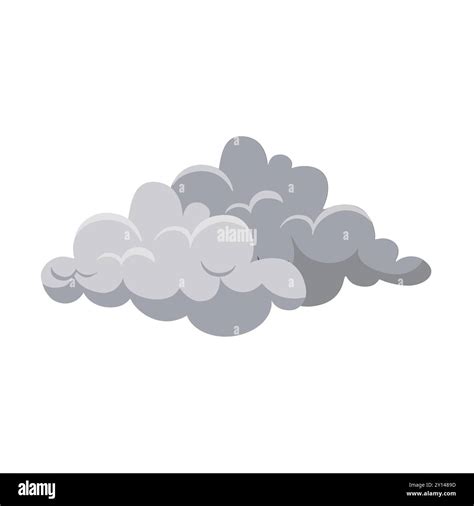 Grey clouds isolated on white background. Rain thunder cloud sky ...