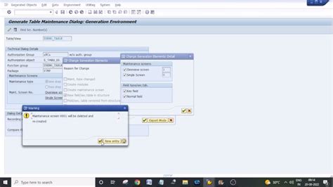 Modify Table Maintenance Screen In Sap Abap Youtube