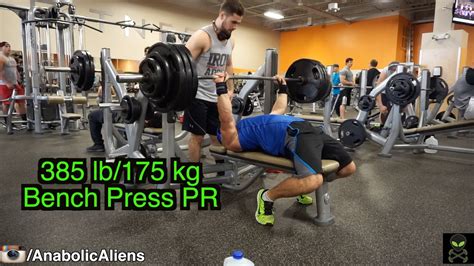 385 Lb 175 Kg Bench Press Pr Mike Rosa 188 Lbs 20 Years Old Youtube