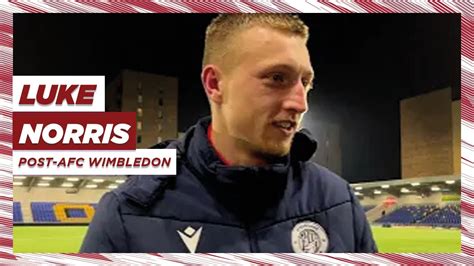 Luke Norris Reaction Afc Wimbledon Stevenage Youtube