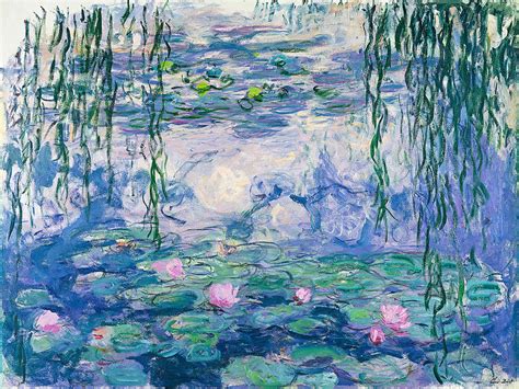 claude monets water lily paintings art info reproduction gallery