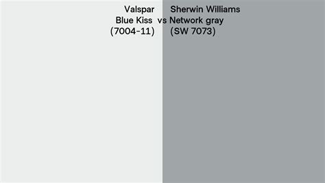 Valspar Blue Kiss 7004 11 Vs Sherwin Williams Network Gray Sw 7073