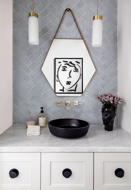 Eclectic New Build Modern Cloakroom Houston By Lynn Holender