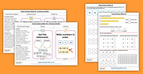 Place Value Year 1 Order Numbers Within 50 Practical And Written