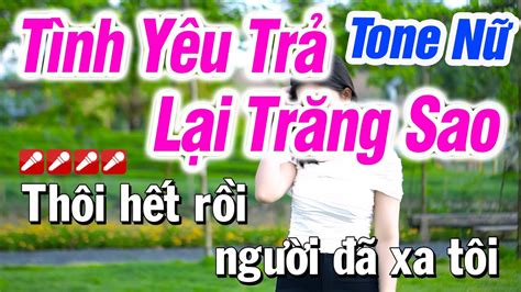 Karaoke T Nh Y U Tr L I Tr Ng Sao Tone N Ns Kim C Ng Youtube