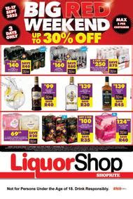 Shoprite Liquor Big Red Weekend 15 September 17 September 2023