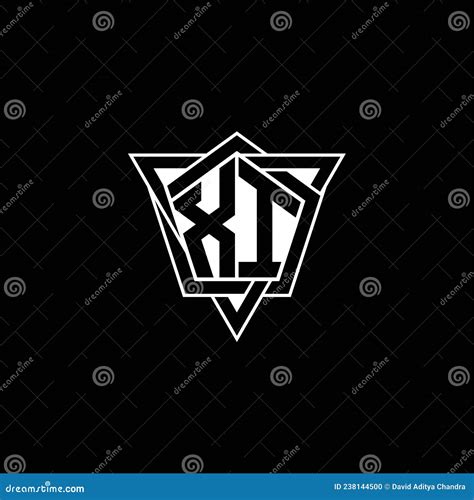 Xi Logo Monogram Geometric Modern Design Stock Vector Illustration Of