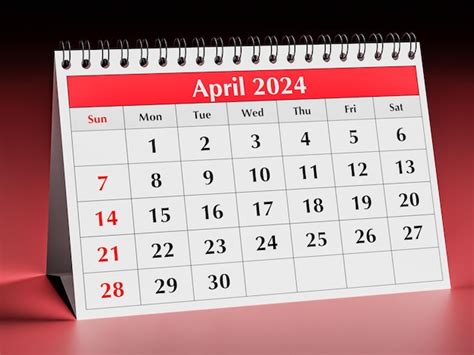 Calendario De Abril De Una P Gina Del Calendario Mensual Anual De