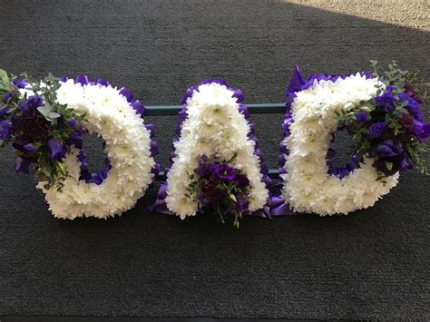 Lettering - Dad Funeral Tribute | Flowers by Flourish