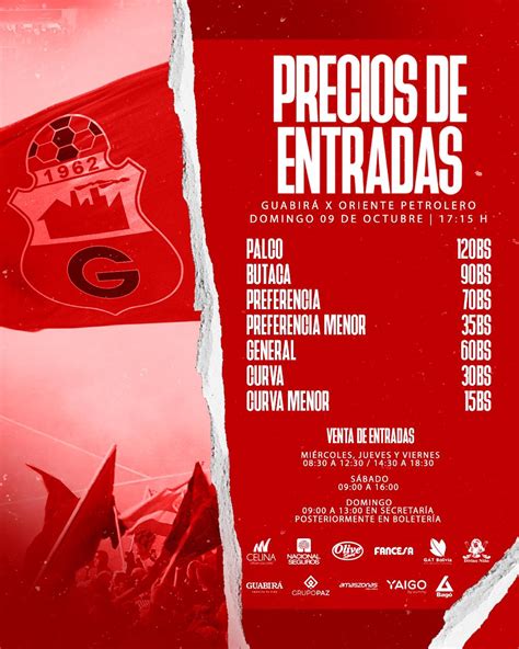Oriente Petrolero X Club Deportivo Guabirá - Venta de Entradas Guabira vs Oriente Petrolero | Futbol Boliviano