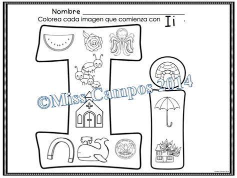 Palabras Con I Para Ni Os De Preescolar Aprendizaje Divertido Y