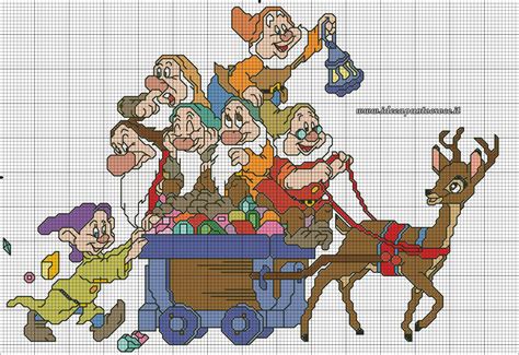 SCHEMA I SETTE NANI PUNTO CROCE Disney Cross Stitch Patterns Disney