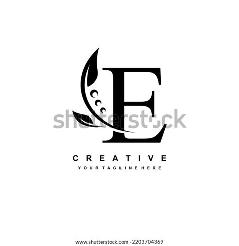 Black Letter E Logo Luxury Black Stock Vector (Royalty Free) 2203704369 ...