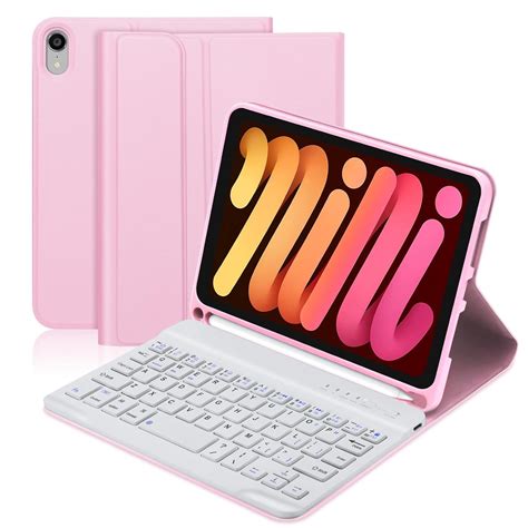 BORIYUAN iPad Mini 6 Keyboard Case 2021, Detachable Wireless Bluetooth ...