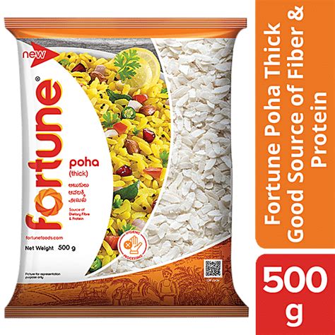 Buy Fortune Thick Poha Source Of Fibre Protein Healthy Breakfast