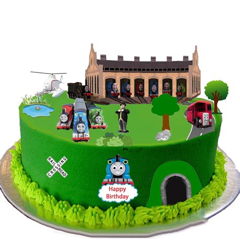 Thomas The Tank Engine Stand Up Scene Premium Edible Wafer Paper Cake