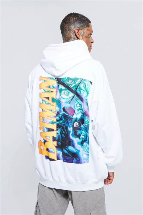 Oversized Batman License Hoodie Boohoo Uk