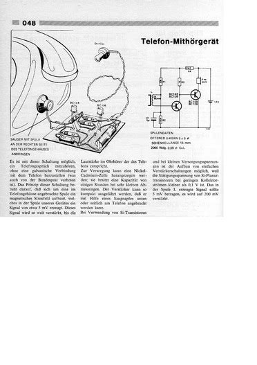 Telefon Mithörgerät induktiv gekoppelt Elektor Magazine