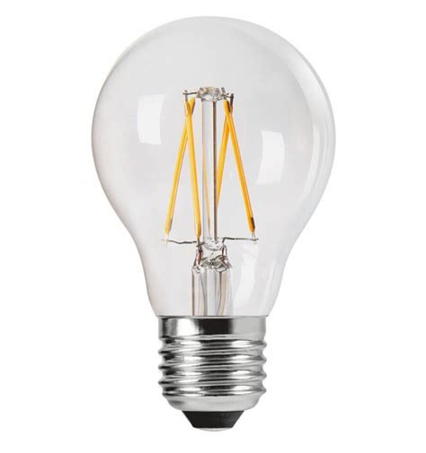 Ampoule Filament Led W E Verre Transparent Blanc Chaud