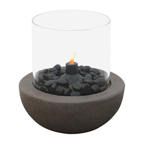 Stone Look 10w Tabletop Fire Bowl With Citronella Canister 249j0