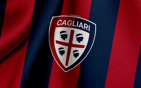 Скачать обои Cagliari Calcio, Italian football team, blue burgundy flag ...