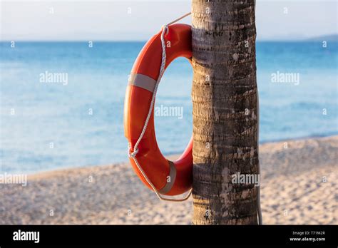 Orange Lifebuoy Ring Stock Photo Alamy