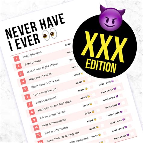 Never Have I Ever Xxx Edition Rude Party Game Rude Hen Party Drinking