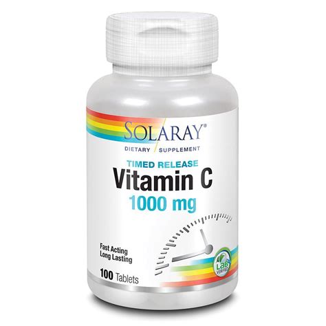 Solaray Liposomal Vitamin C 500 Mg 100 Vegetarian Capsules