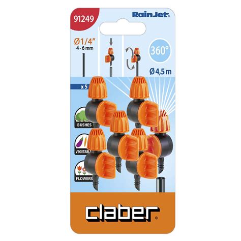 Claber 91249 Adjustable 360 Deg Micro Sprinkler 5pcpack