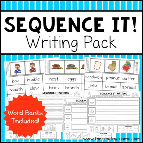 Sequence Writing Pages - Sequence It! - This Reading Mama