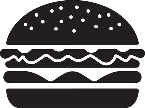 Burger vector silhouette illustration 19 34212801 Vector Art at Vecteezy