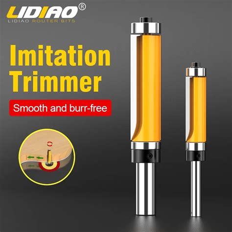 LIDIAO 1 4 Shank Flush Trim Router Bit Straight Router Bit With Bearing