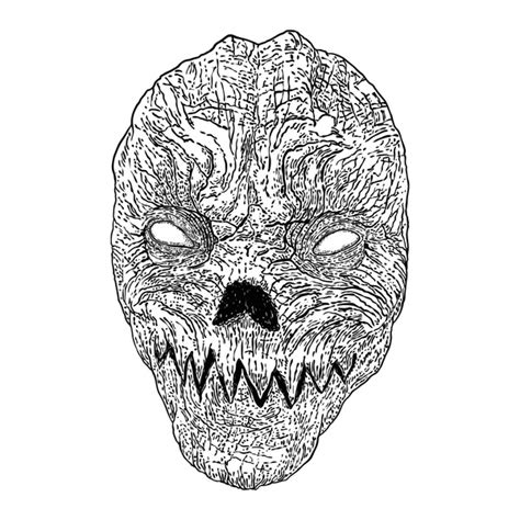 Scary Demon Face Drawing