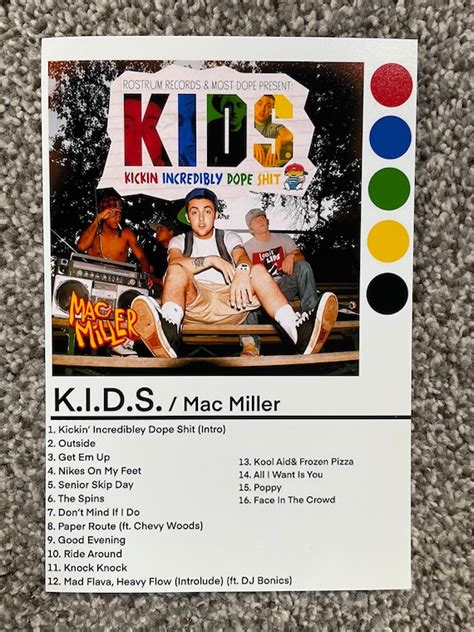 K.I.D.S. Mac Miller Album 4x6 Cards - Etsy UK