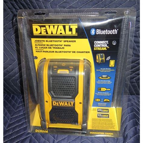 Dewalt Jobsite Bluetooth Speaker Dcr006 New In Package