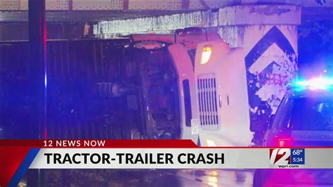 Tractor Trailer Rollover Spills Sprouts Oil Onto Boston Roadway Youtube