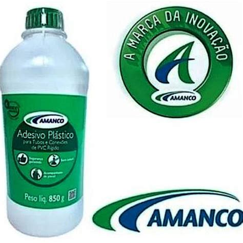 Cola Adesivo Plastico Pote Grande 850G Profissional Para Cano AMANCO