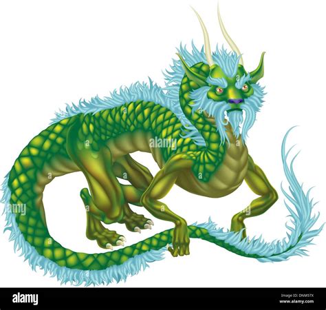 Dragon Oriental Barbu Banque D Images Vectorielles Alamy