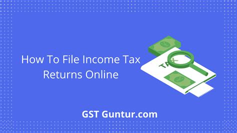 How To File Income Tax Return Online Step By Step Procedure To File