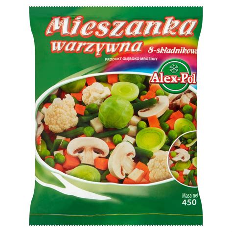 Mieszanka warzywna 8 składnikowa 450 g kalorie kJ i wartości