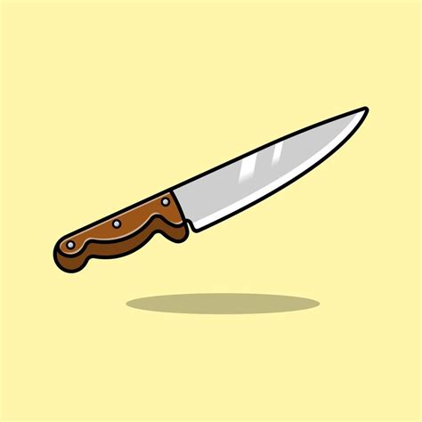 ilustración de iconos de vector de dibujos animados de cuchillo