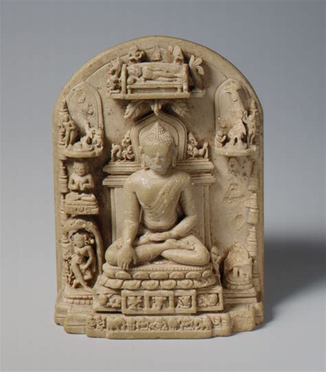 Plaque With Scenes From The Life Of The Buddha India Bihar Or West