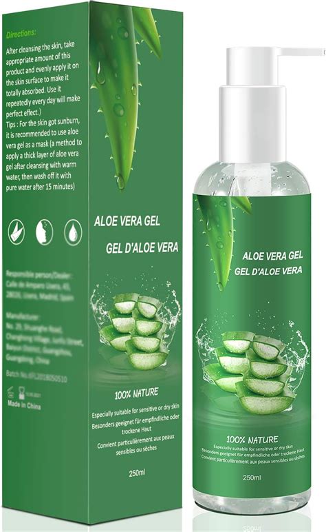 Aloe Vera Gel 100 Bio für Gesicht Haare und Körper natürliche