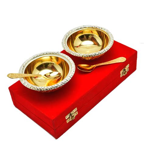 Pcs Silver And Gold Plated Bowl Set At Rs Piece In Jaipur Id